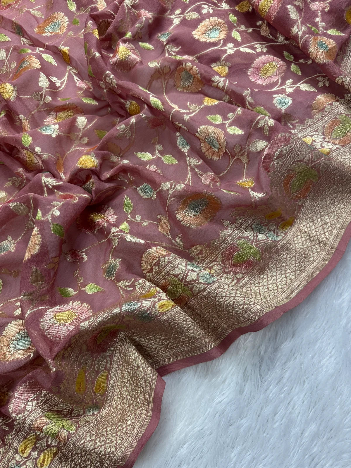 Pure Khaddi Georgette Saree
