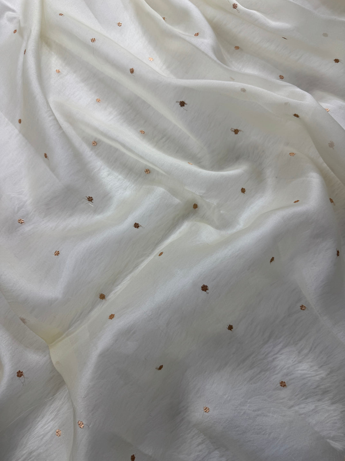 Bottle Green & White Pure Kora Organza Silk Banarasi Saree