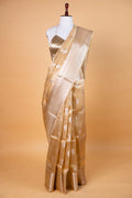 Banarasi Pure Tissue Silk Saree in Classic Champagne Gold