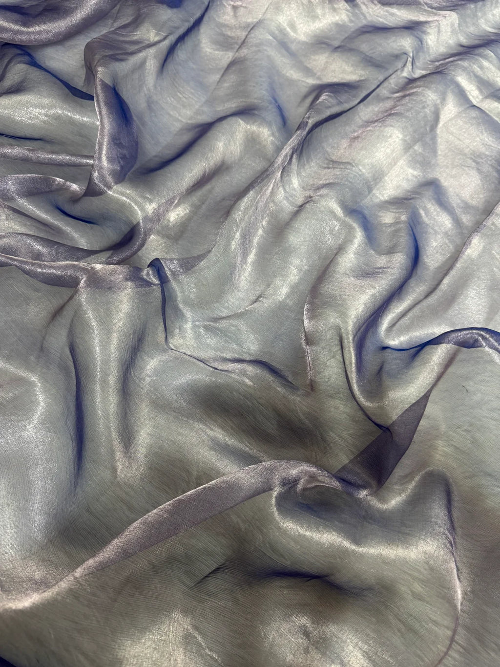 Royal Blue Pure Glass Tissue Silk Banarasi Saree