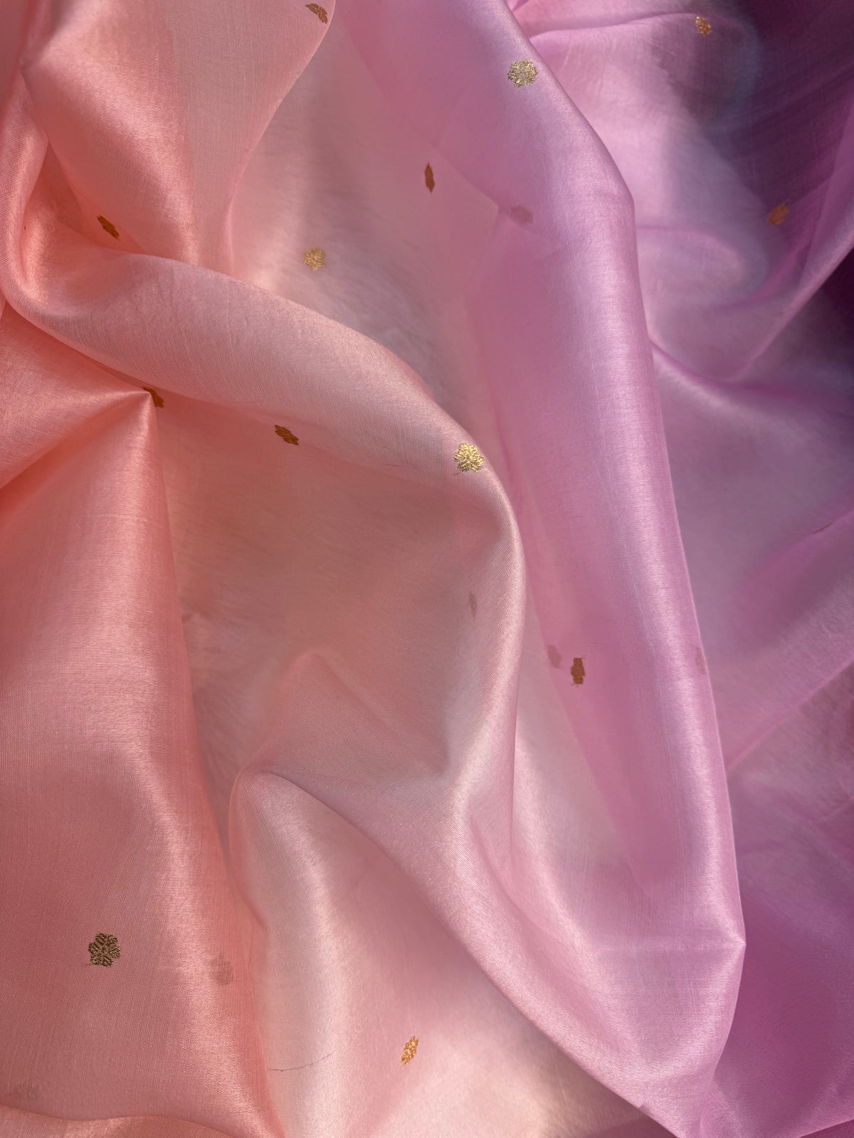 Pastels Shades Pure Kora Organza Silk Banarasi Saree