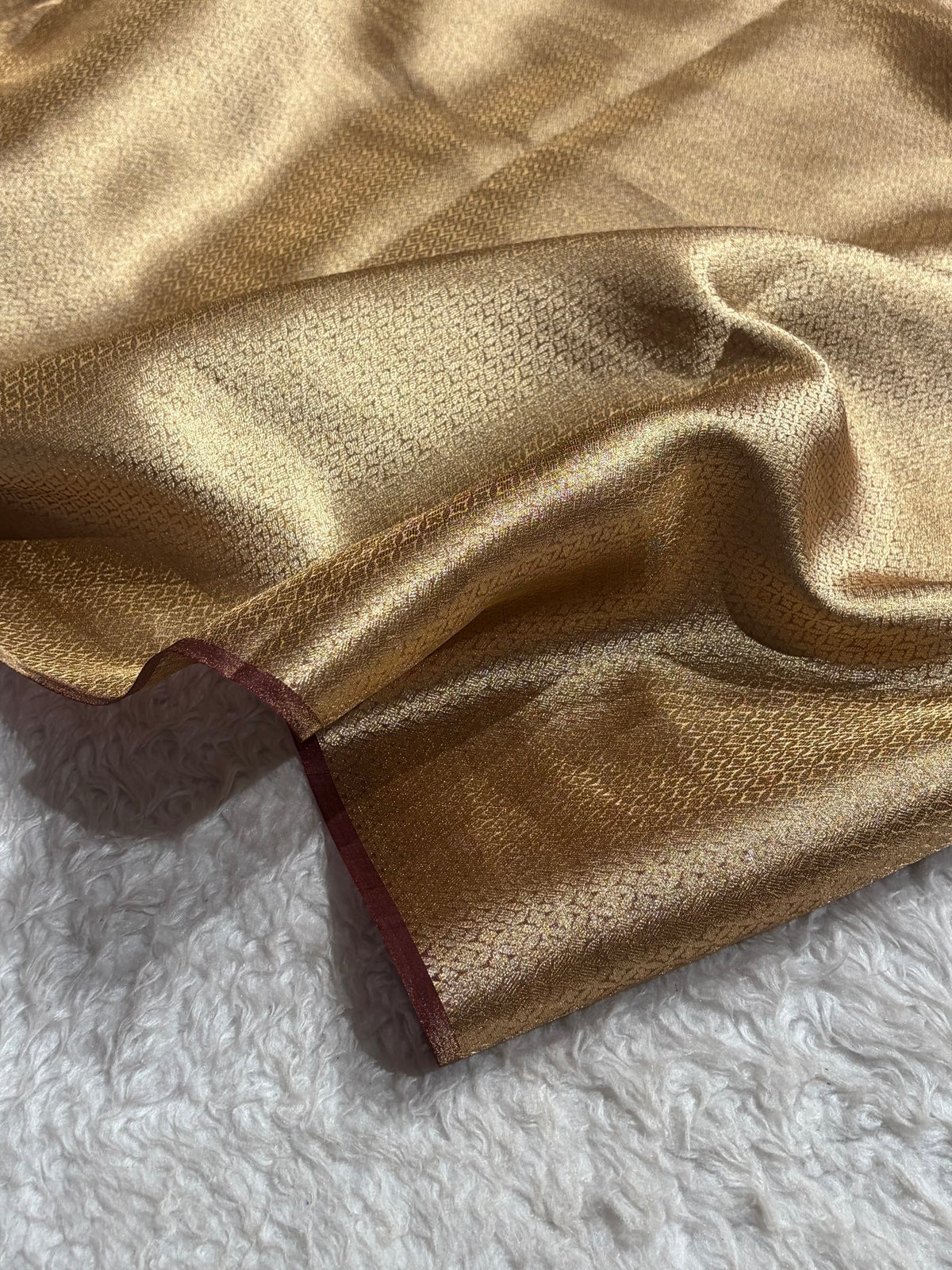 Dark Cheeku Tissue Bananasi Floral Pure Tissue Silk Saree