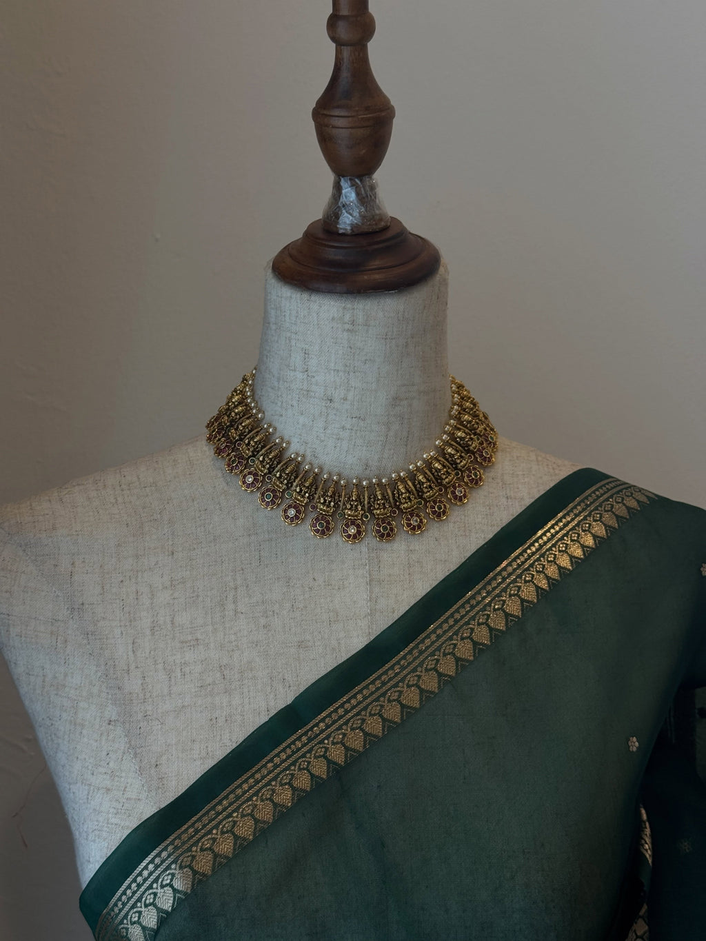 Bottal Green Pure Kora Organza Silk Banarasi Saree