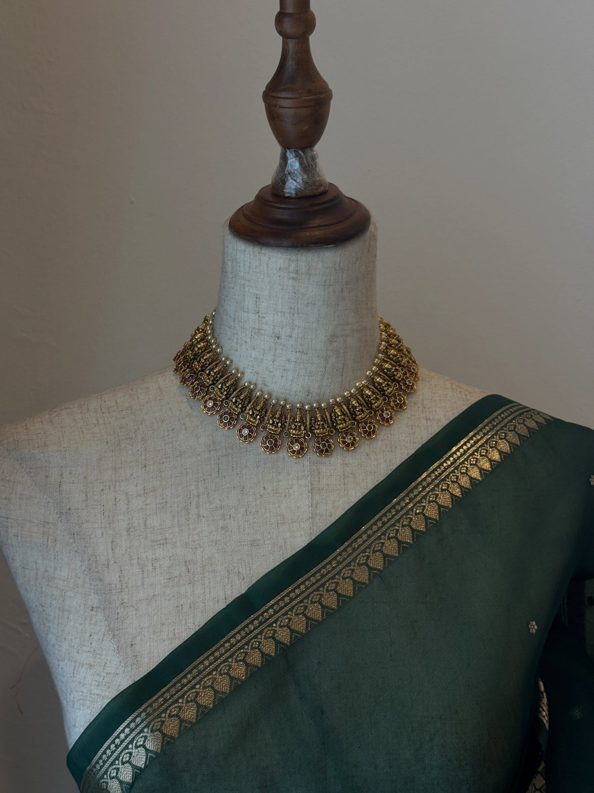 Bottal Green Pure Kora Organza Silk Banarasi Saree